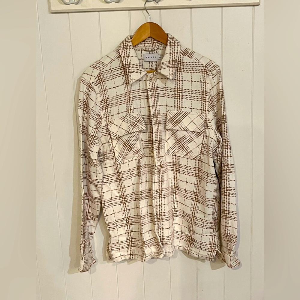 Topman. Men’s Button Down Flannel. Small